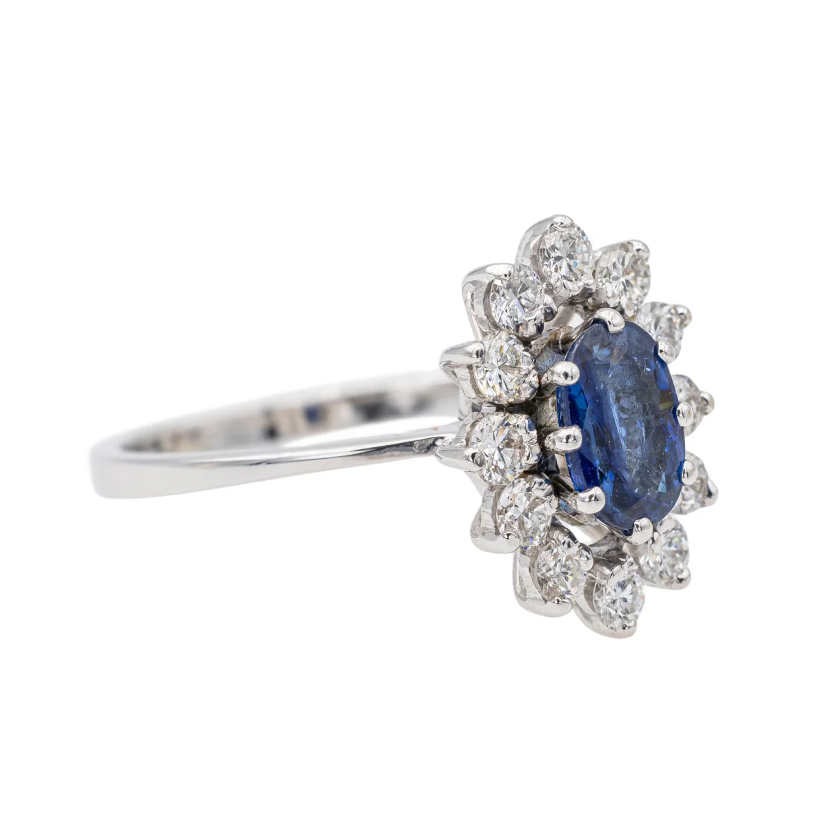 Bague Pompadour Or blanc Saphir - Image 6