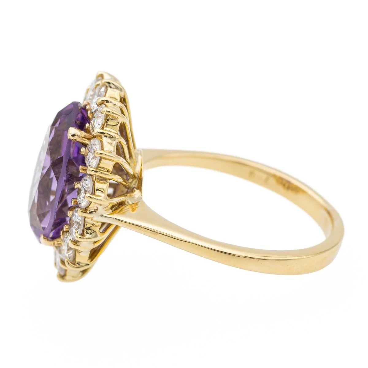 Bague Pompadour Or jaune Améthyste - Image 4
