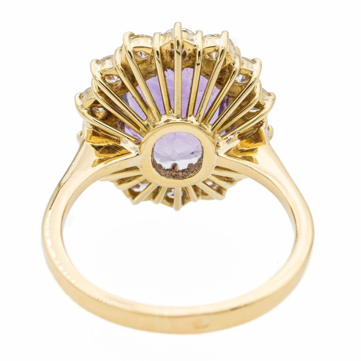 Bague Pompadour Or jaune Améthyste - Image 5