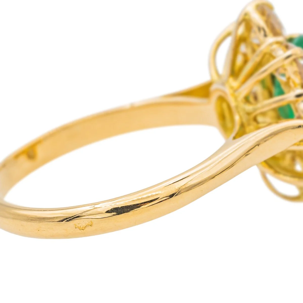 Bague Pompadour Or Jaune Emeraude en or 750 - Image 7