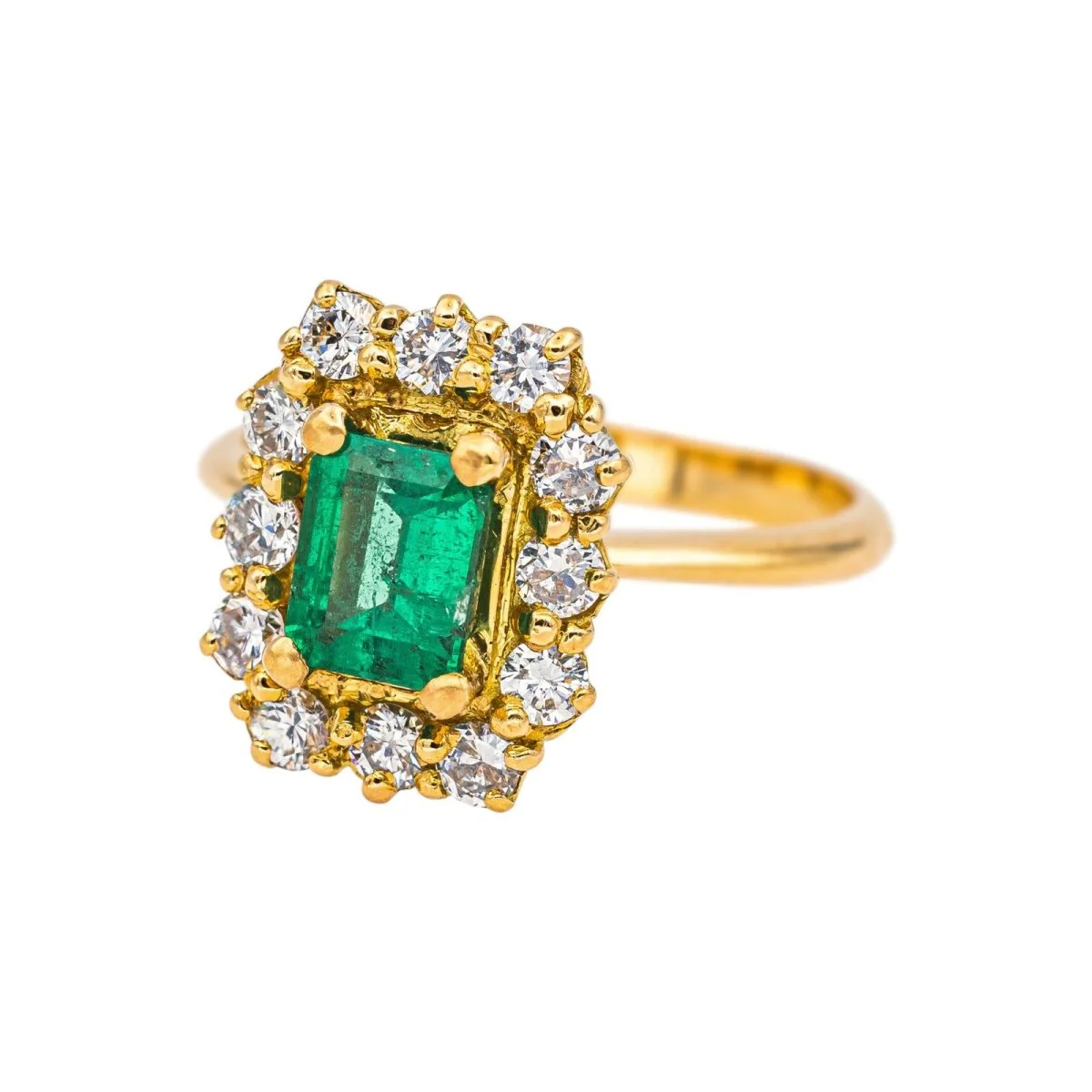 Bague  Pompadour Or jaune Emeraude - Image 9