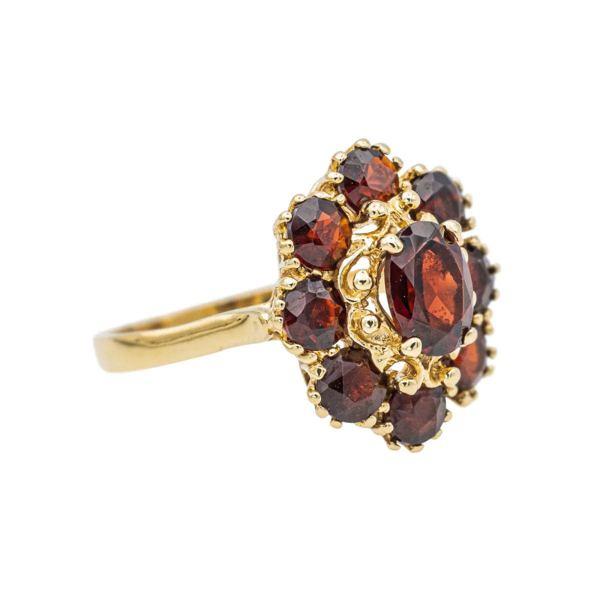 Bague Pompadour Or jaune Grenat - Image 5