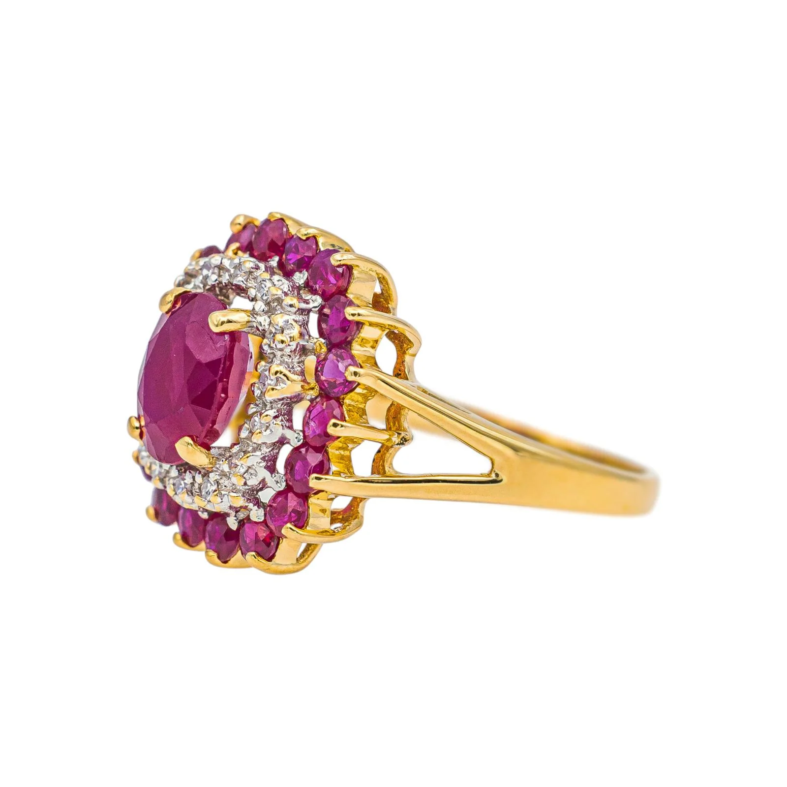 Bague  Pompadour  Or jaune  Rubis - Image 4
