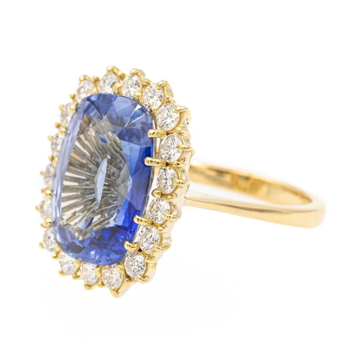 Bague Pompadour Or jaune Saphir - Image 3
