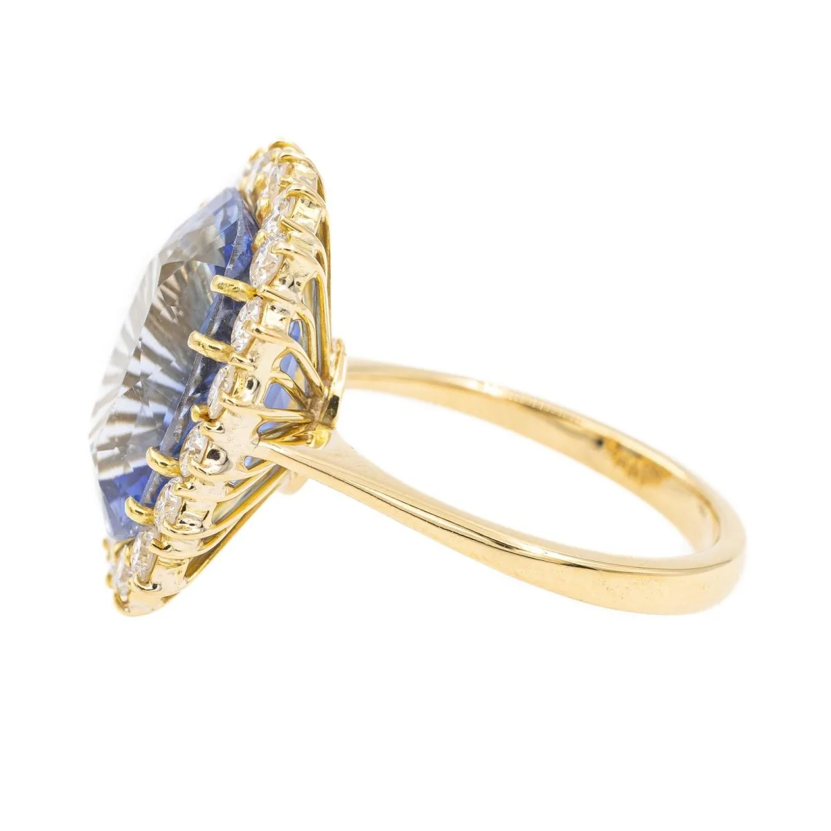 Bague Pompadour Or jaune Saphir - Image 4