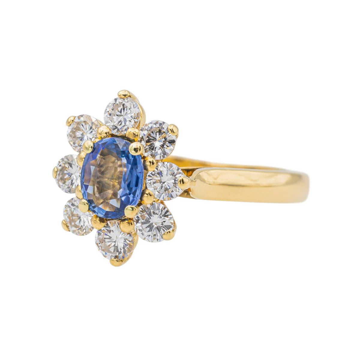 Bague Pompadour Or jaune Saphir - Image 3