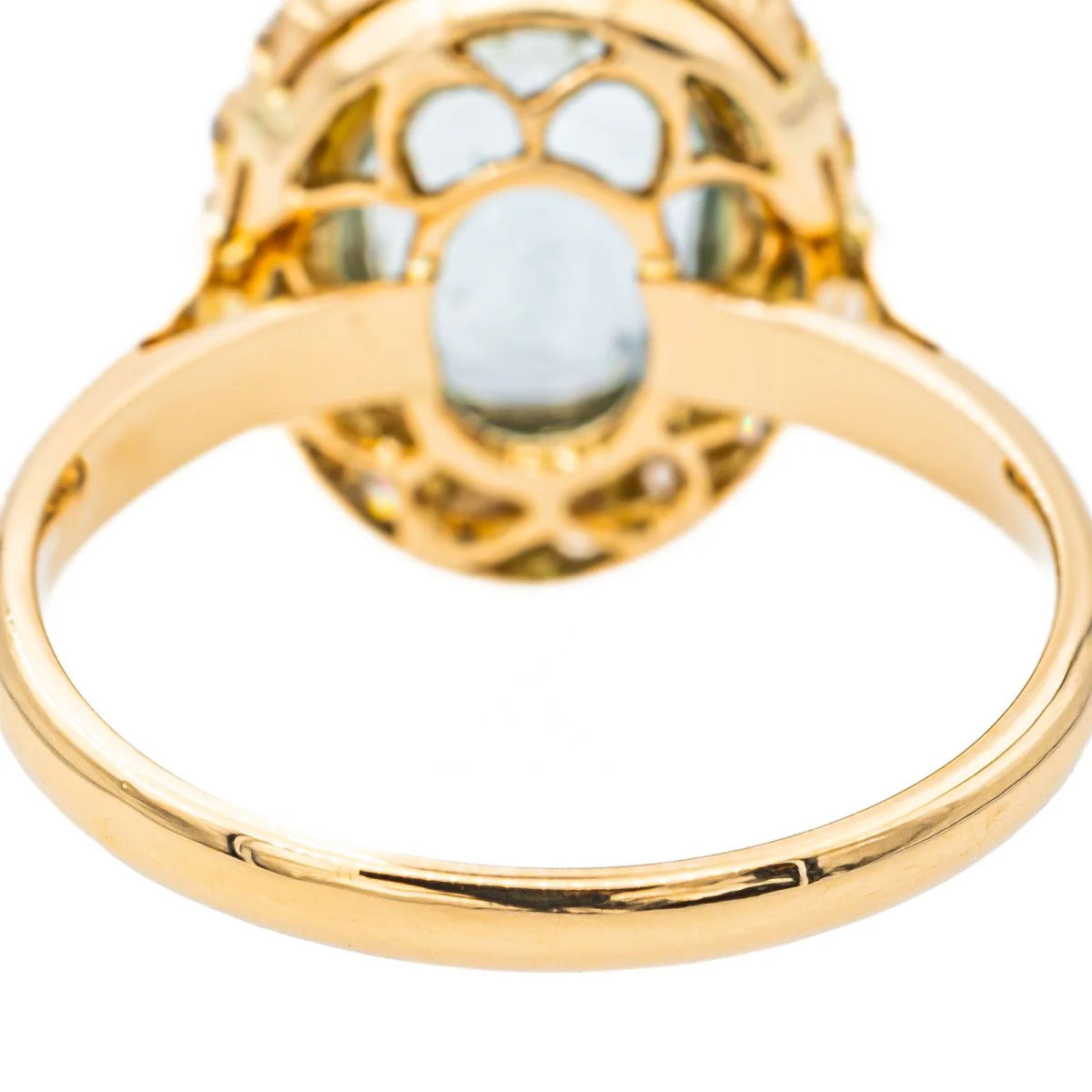 Bague Pompadour Or rose Aigue Marine - Image 7