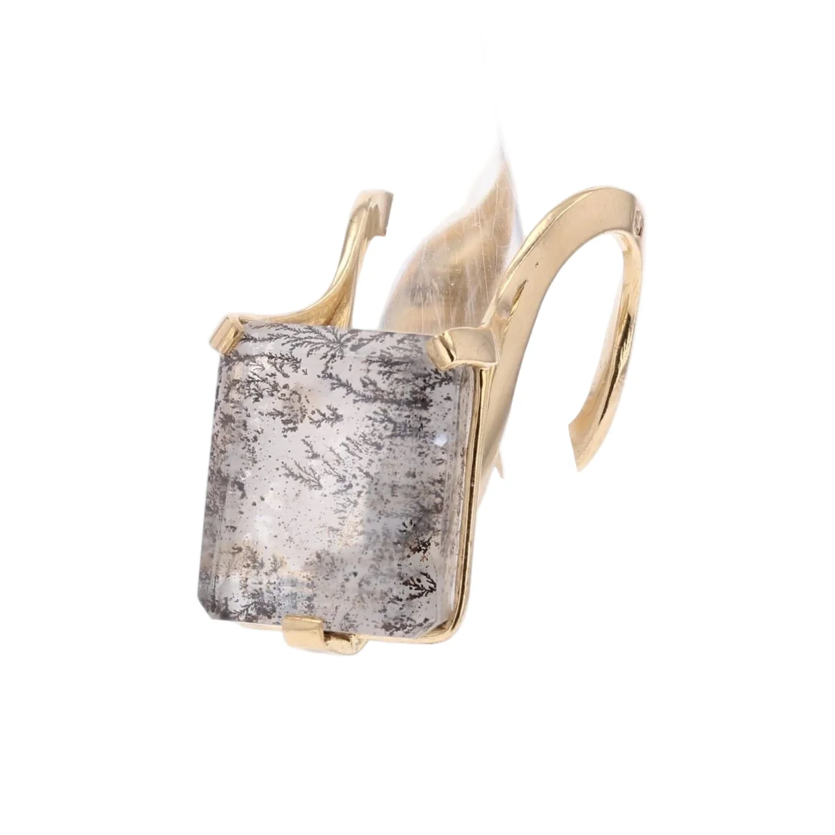 Bague Cocktail en or jaune et quartz - Image 3