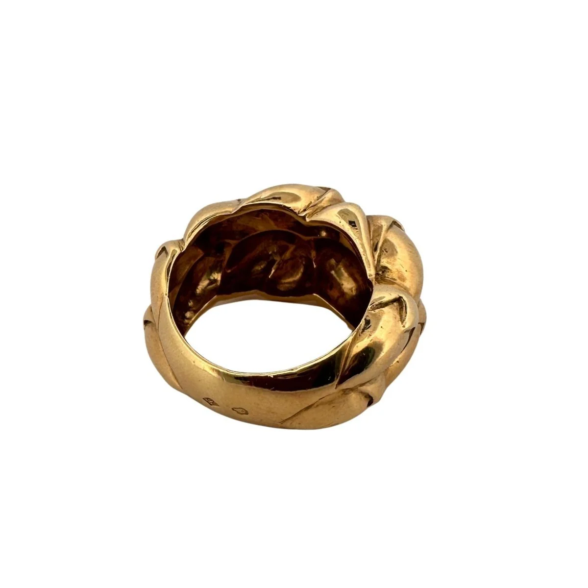 Bague Bandeau relief en or jaune - Image 3