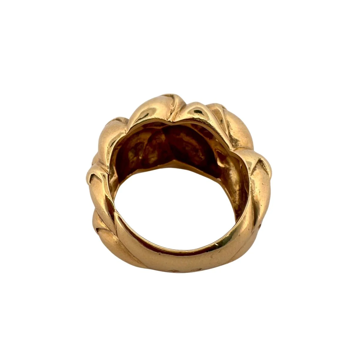 Bague Bandeau relief en or jaune - Image 4