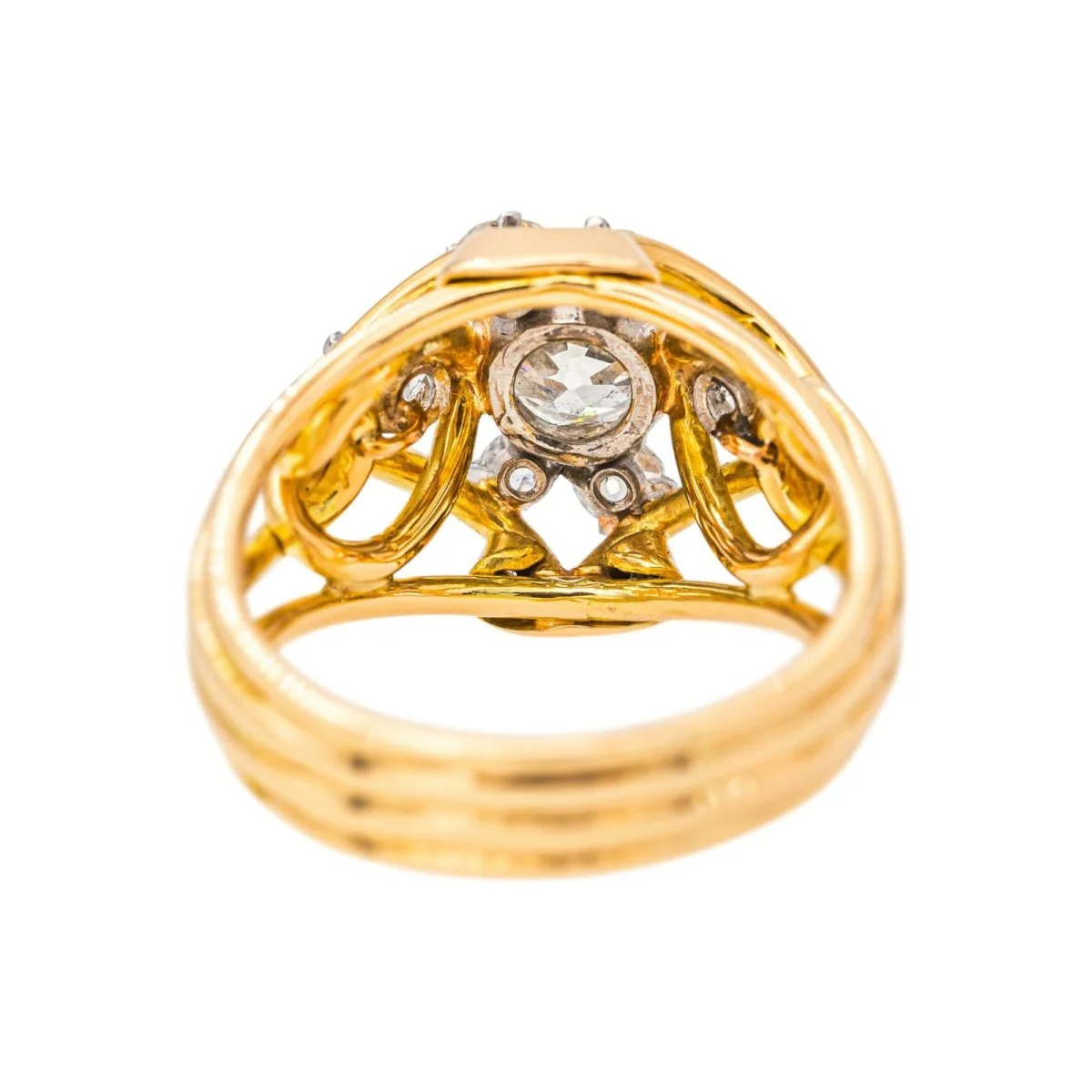 Bague en or blanc, or jaune et diamants - Image 5