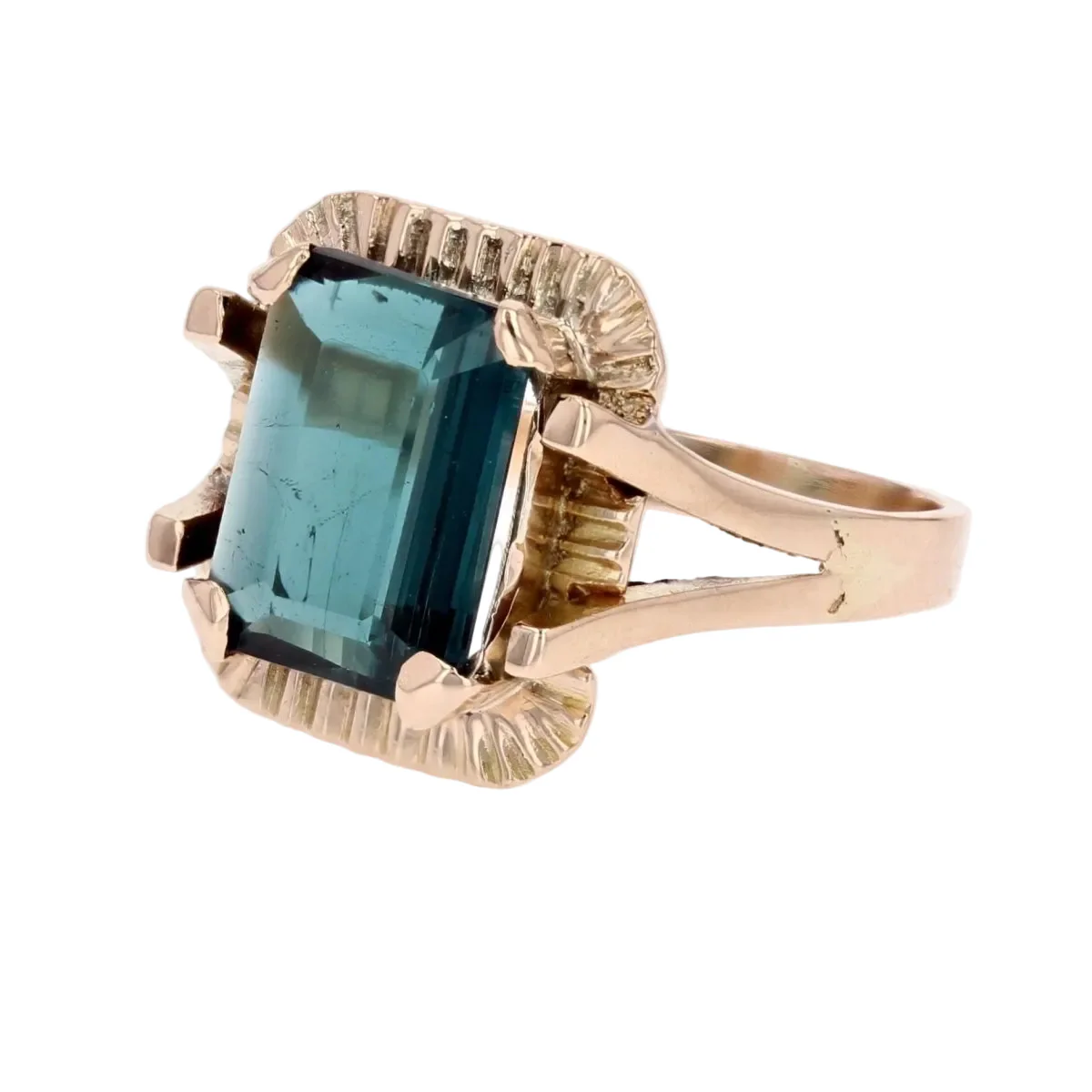 Bague Cocktail en or rose et tourmaline - Image 3