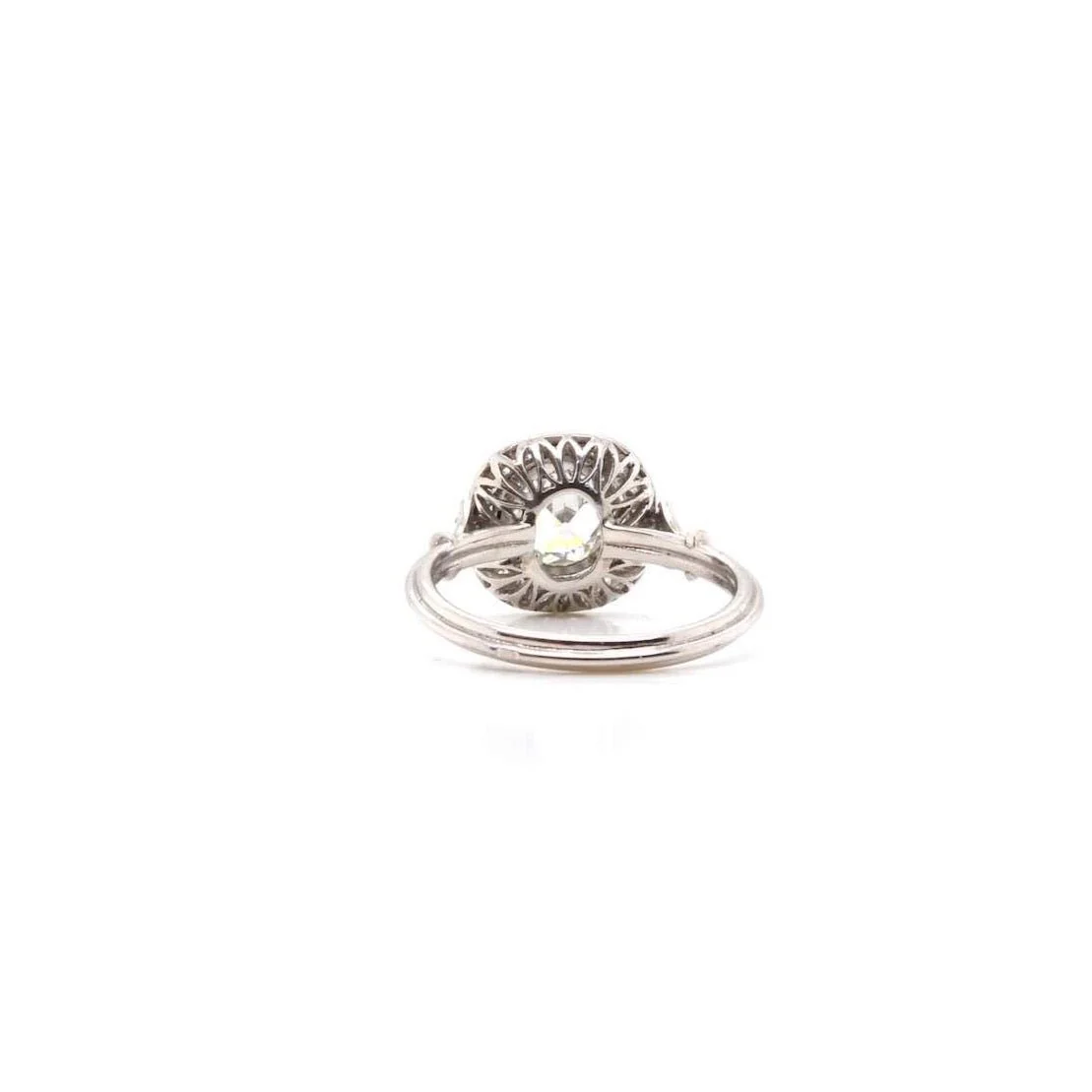 Bague Solitaire en platine et diamants - Image 3