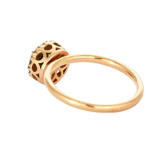 Bague Entourage MOUZANNAR en or rose, grenat et diamants - Image 4