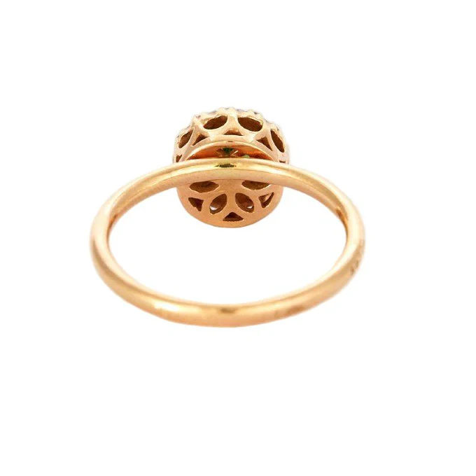 Bague Entourage MOUZANNAR en or rose, grenat et diamants - Image 5
