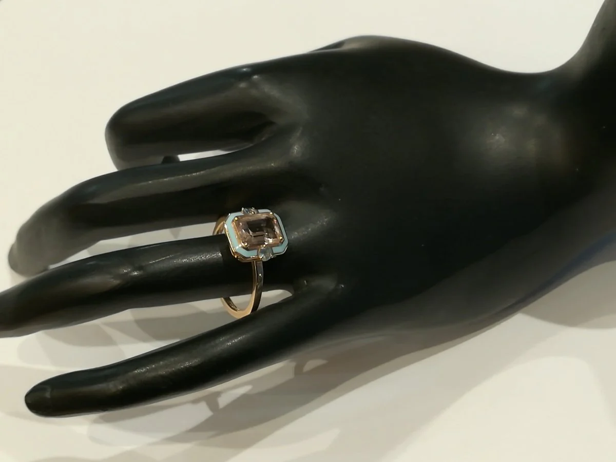 Bague Sélim Mouzannar Or Rose Morganite - Image 7