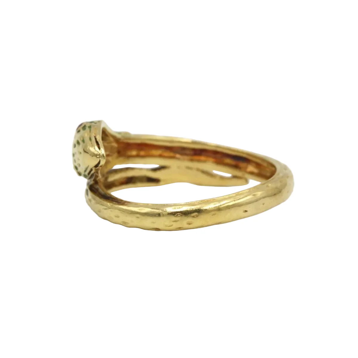 Bague en or jaune, émail et rubis - Image 2