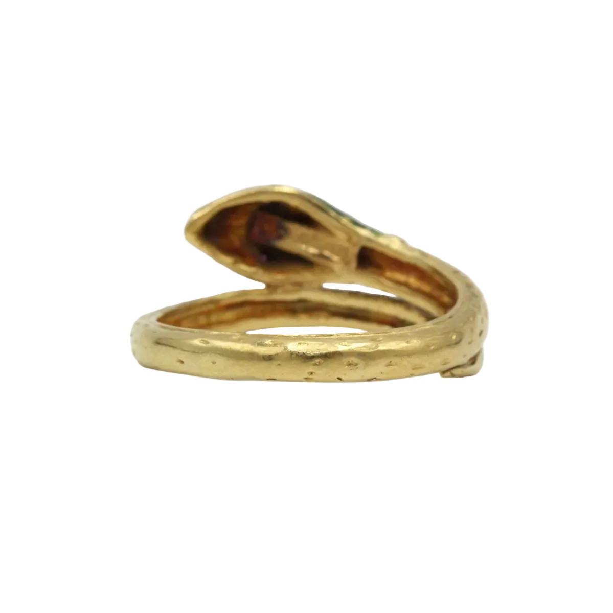 Bague en or jaune, émail et rubis - Image 4