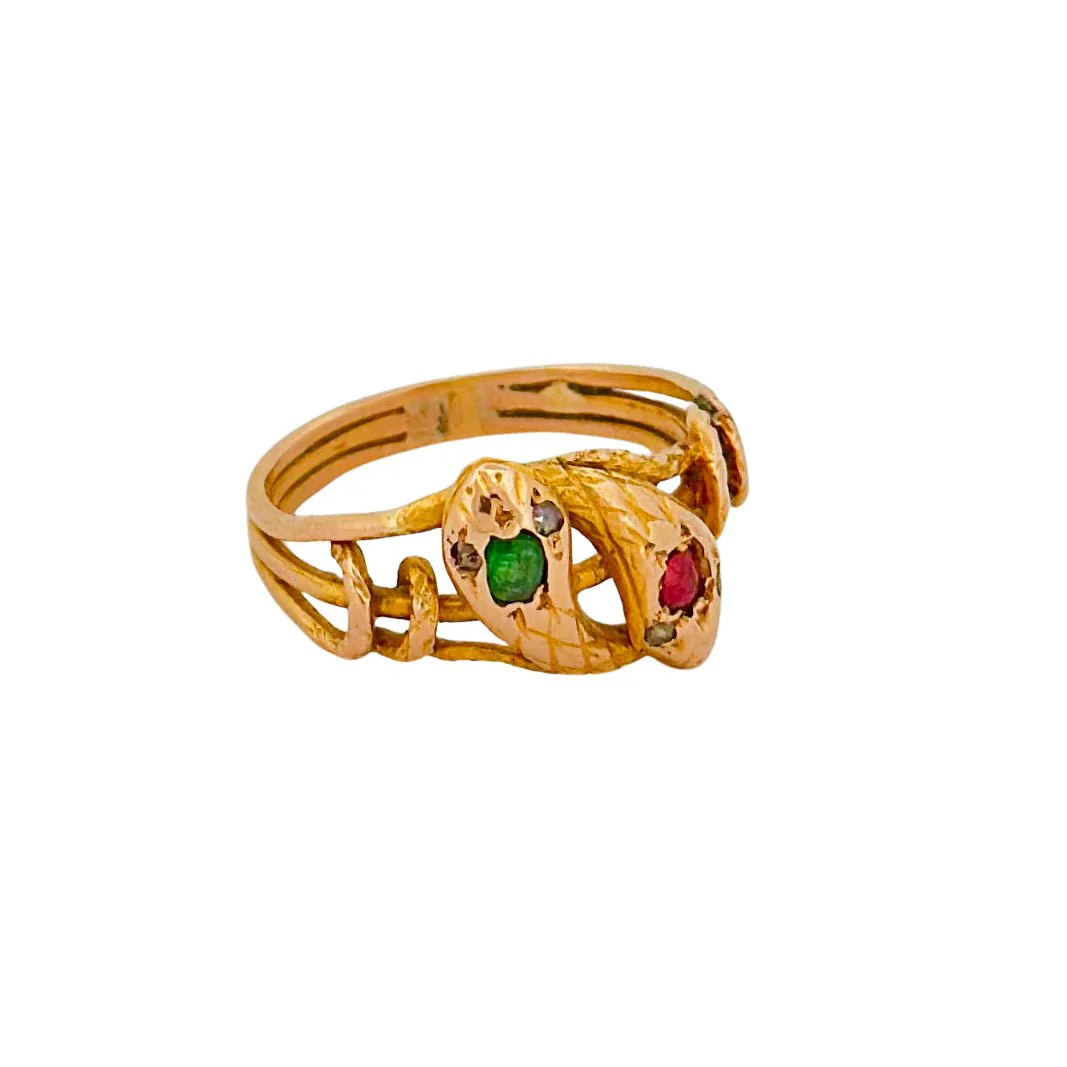 Bague Serpents en or jaune - Image 3