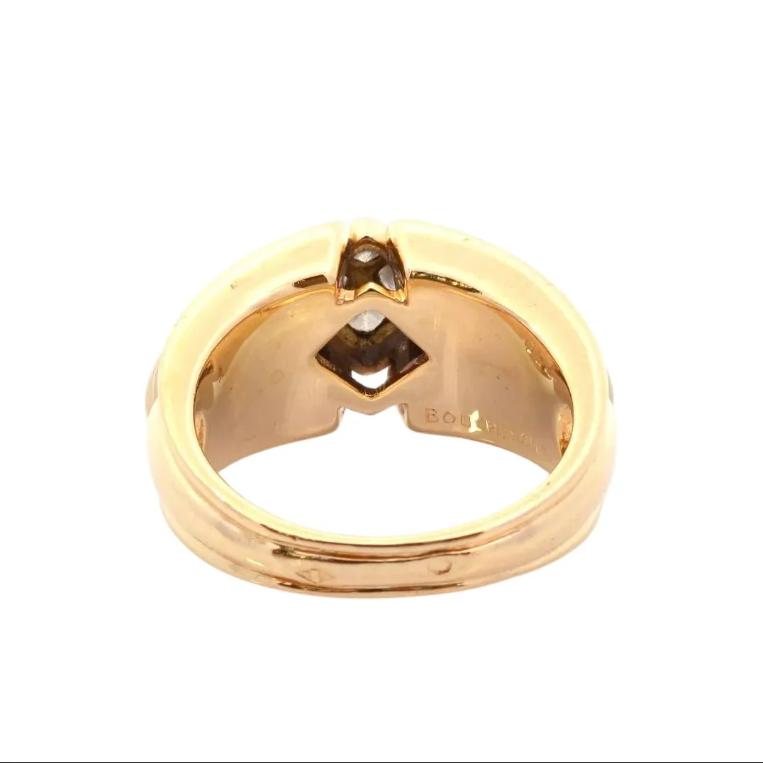Bague Jonc BOUCHERON en or jaune, cristal de roche et diamants - Image 3