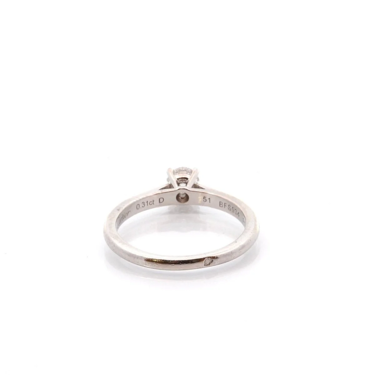 Bague Solitaire CARTIER en platine et diamant - Image 3