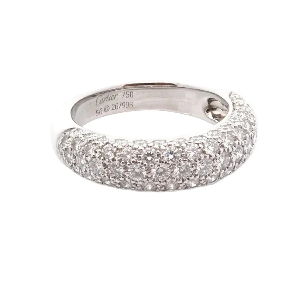 Bague Pavée CARTIER en or blanc et diamants - Image 4