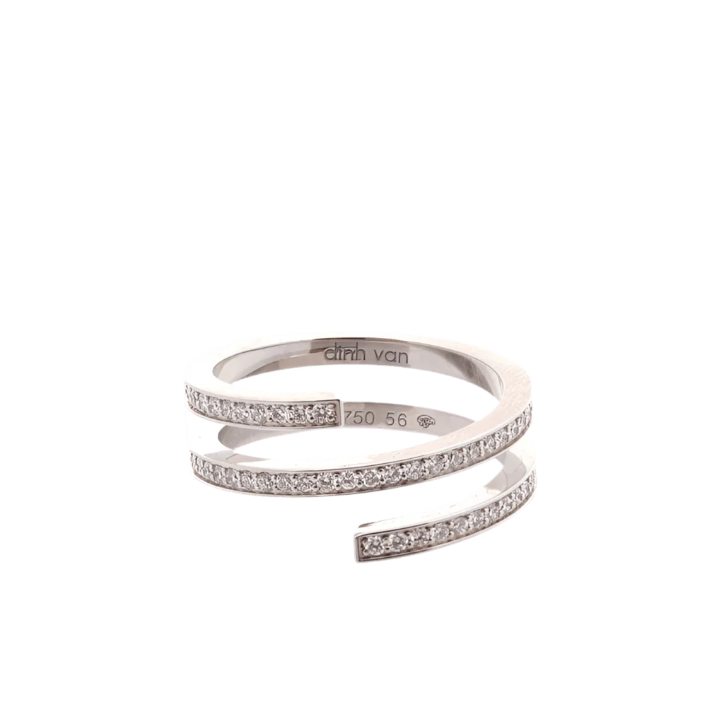 Bague DINH VAN "Spirale" en or blanc et diamants