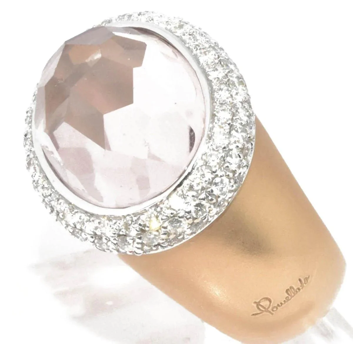 Bague signée Pomellato or rose ornée d'une morganite facettée - Image 2