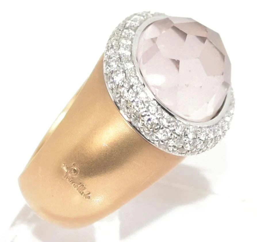 Bague signée Pomellato or rose ornée d'une morganite facettée - Image 3