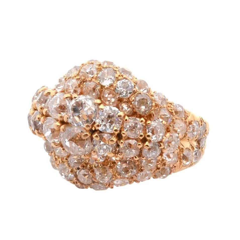 Bague Pavée STERLE en or jaune et diamants - Image 2
