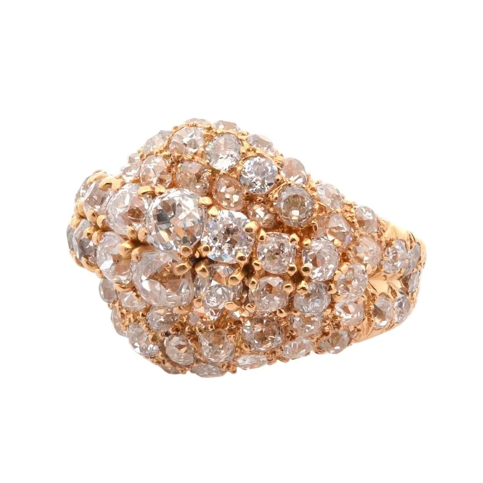 Bague Pavée STERLE en or jaune et diamants - Image 3