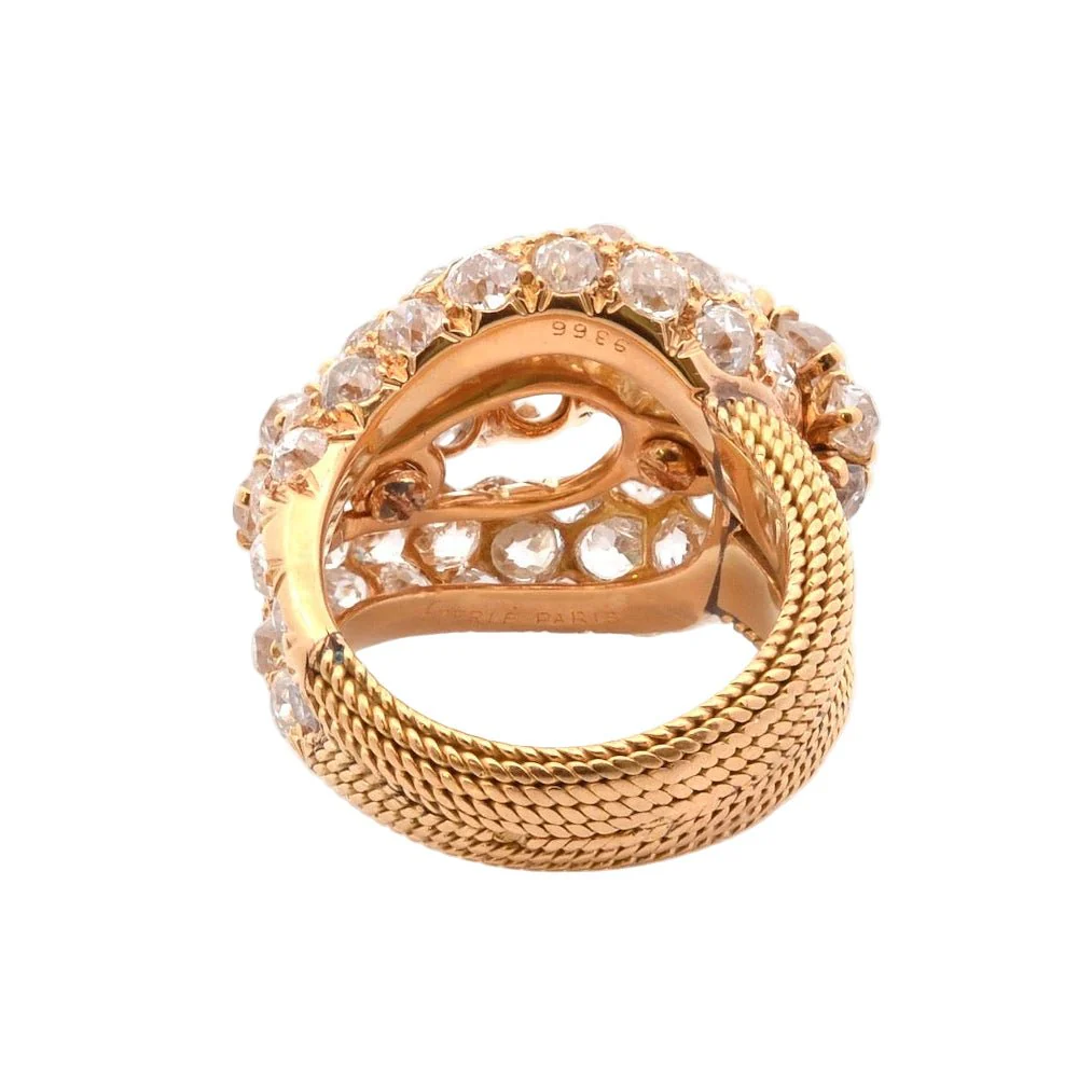 Bague Pavée STERLE en or jaune et diamants - Image 4