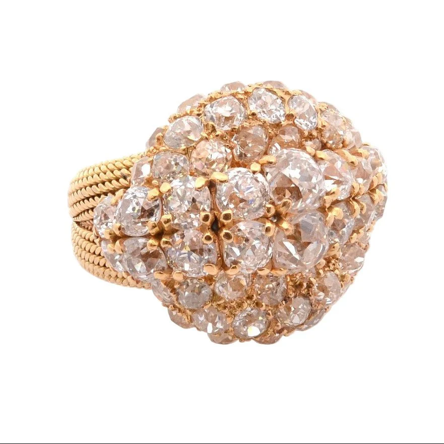 Bague Pavée STERLE en or jaune et diamants - Image 5
