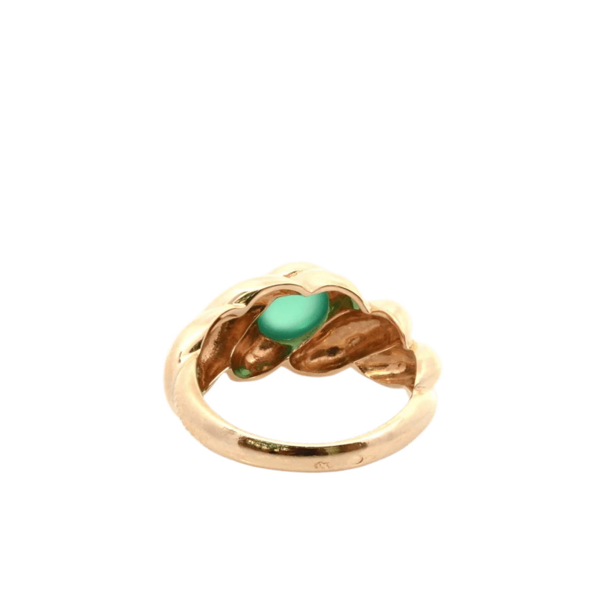 Bague Jonc VAN CLEEF & ARPELS en or jaune et chrysoprase - Image 3