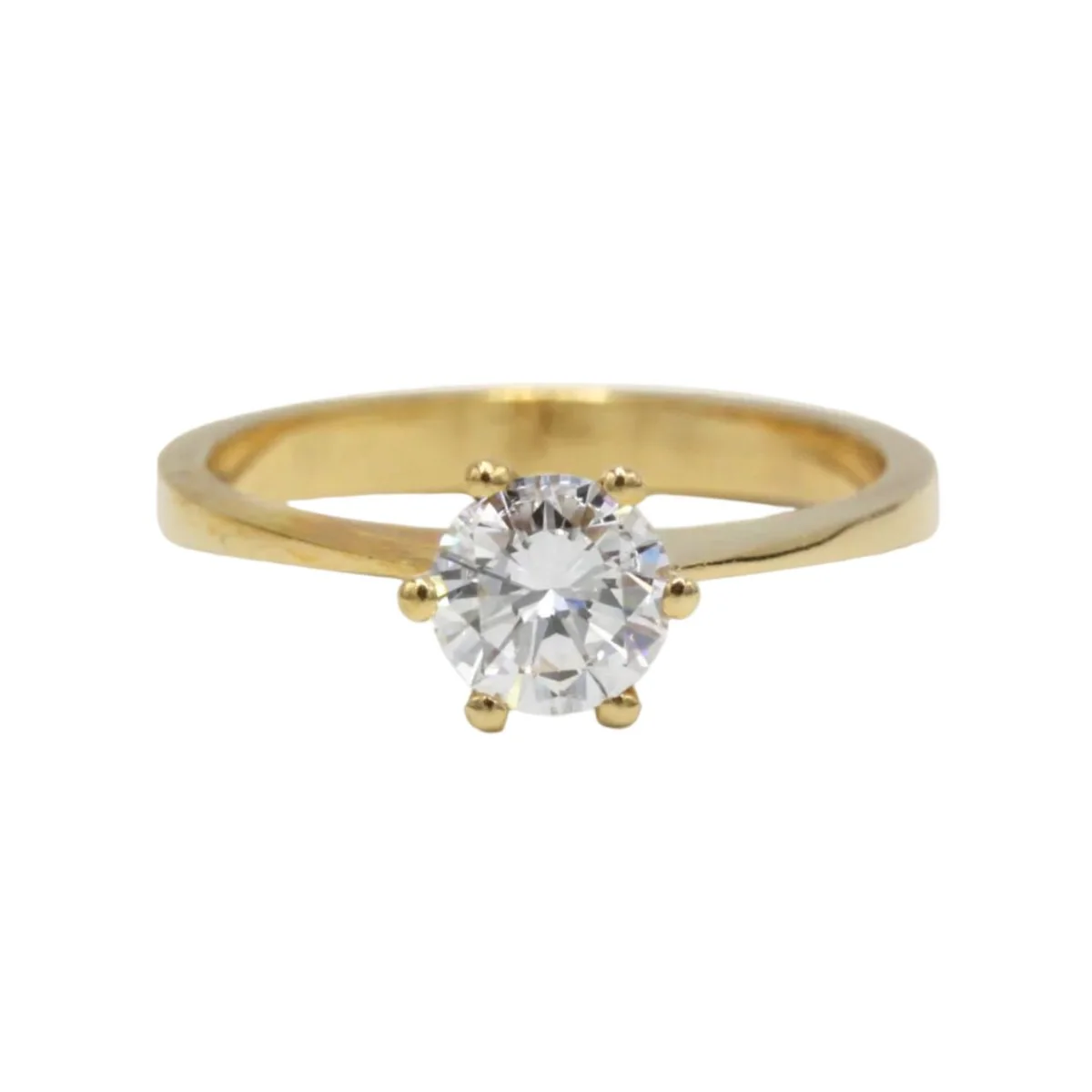 Bague Solitaire BUCHERER en or jaune et diamant
