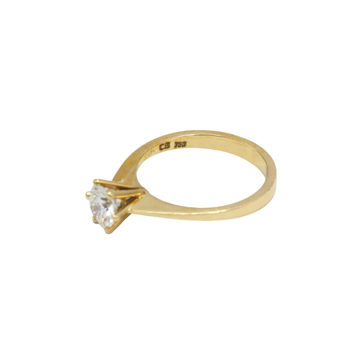 Bague Solitaire BUCHERER en or jaune et diamant - Image 3