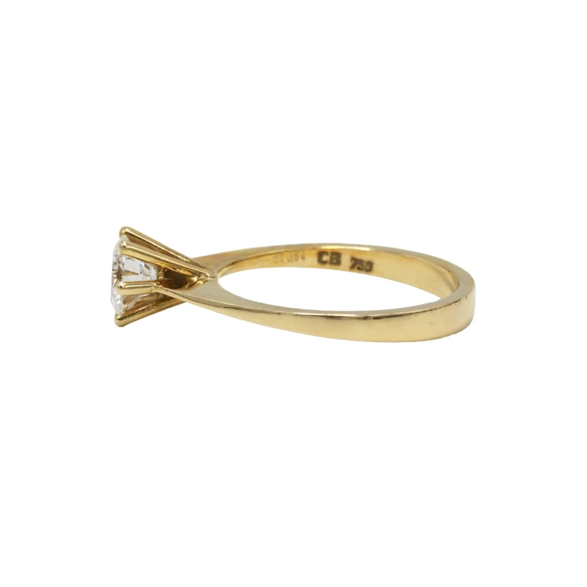 Bague Solitaire BUCHERER en or jaune et diamant - Image 5