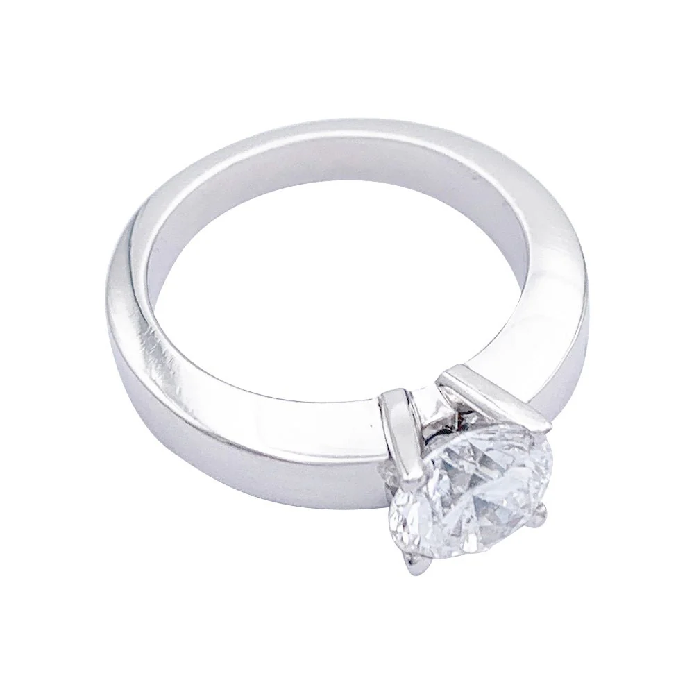 Bague Solitaire CARTIER "Déclaration" en platine et diamant - Image 3