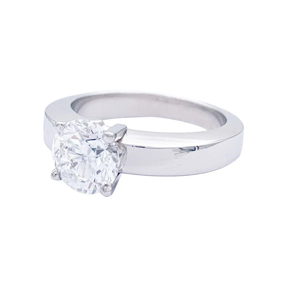 Bague Solitaire CARTIER "Déclaration" en platine et diamant - Image 4