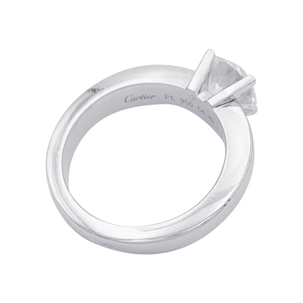 Bague Solitaire CARTIER "Déclaration" en platine et diamant - Image 5