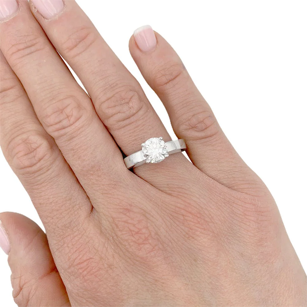 Bague Solitaire CARTIER "Déclaration" en platine et diamant - Image 6