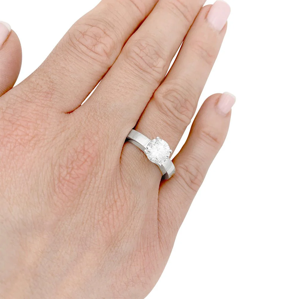 Bague Solitaire CARTIER "Déclaration" en platine et diamant - Image 7