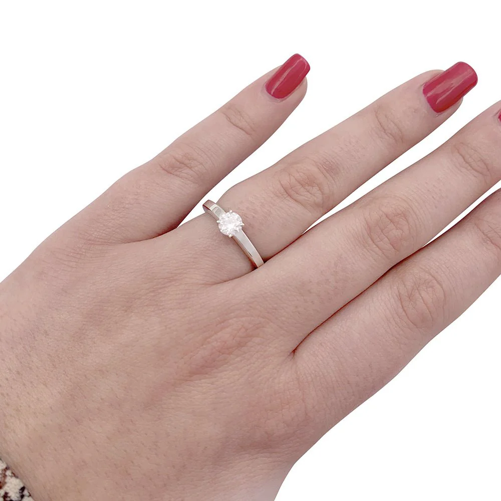 Bague Solitaire CARTIER "Déclaration" en platine et diamant - Image 6