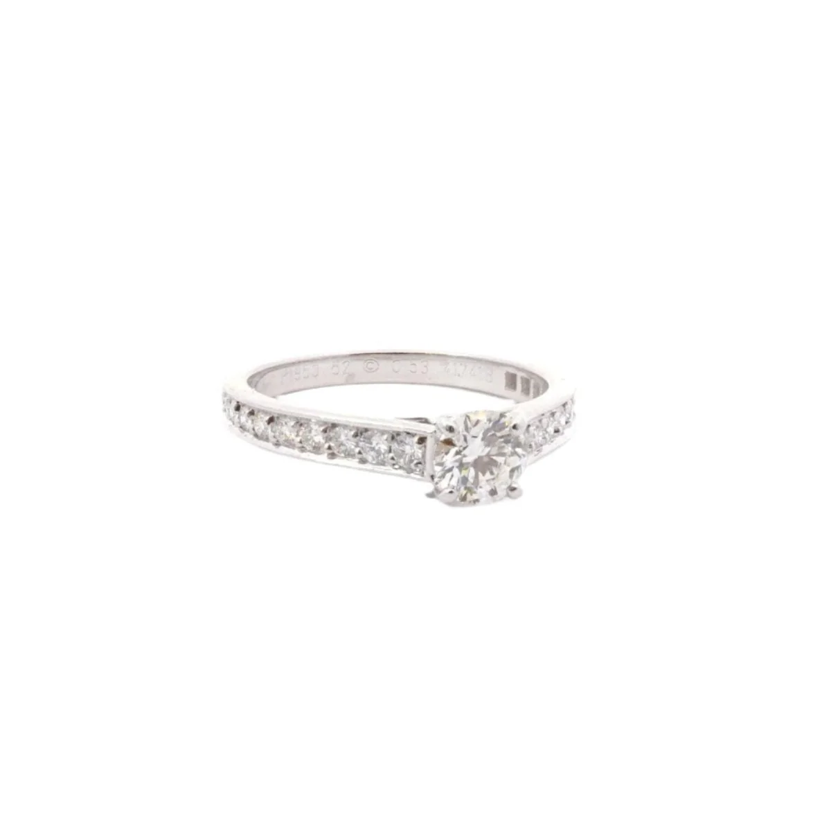 Bague solitaire CARTIER en platine et diamants - Image 5
