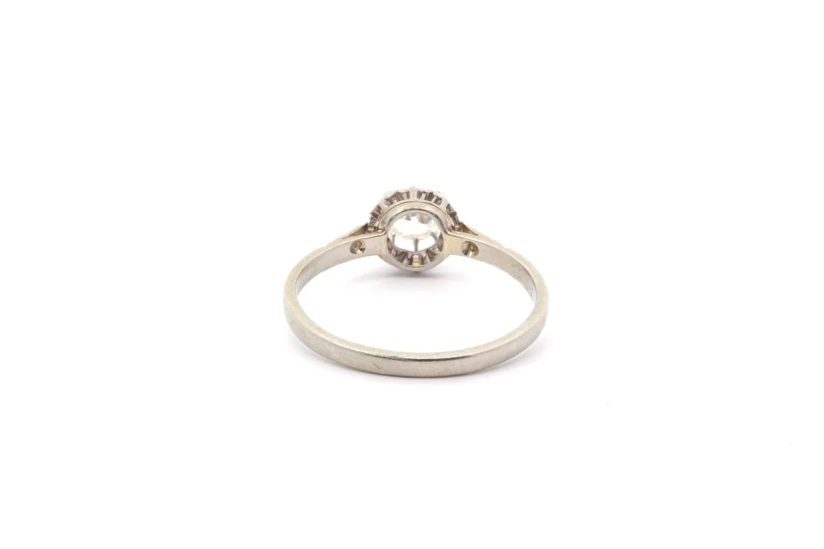 Bague solitaire diamant en or blanc 18k - Image 5