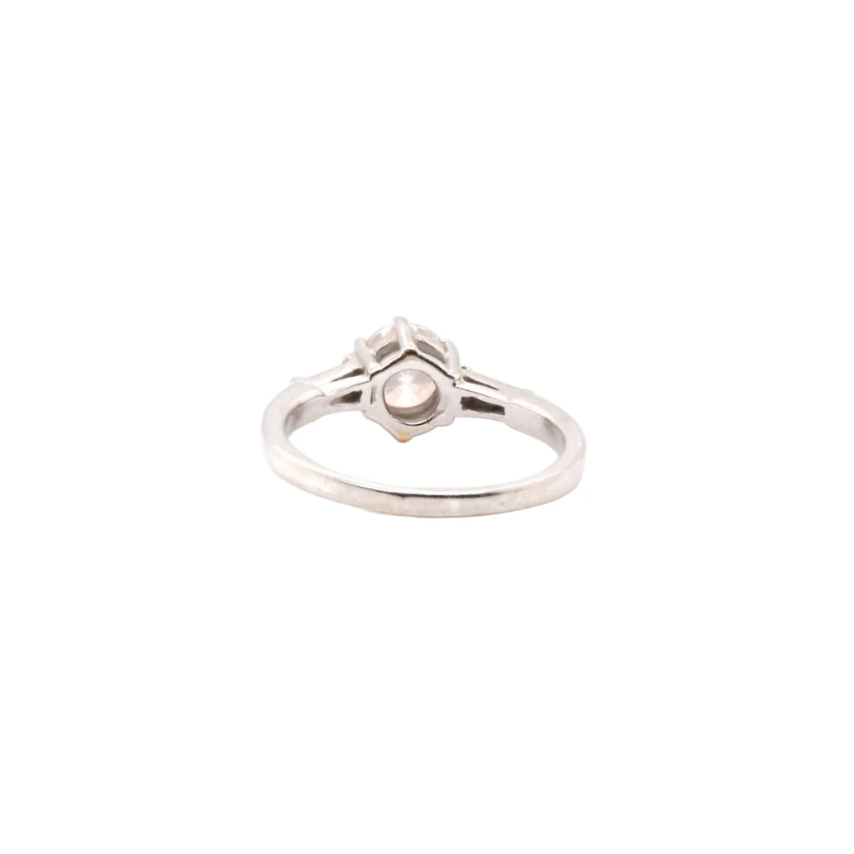 Bague Solitaire en platine et diamant - Image 3