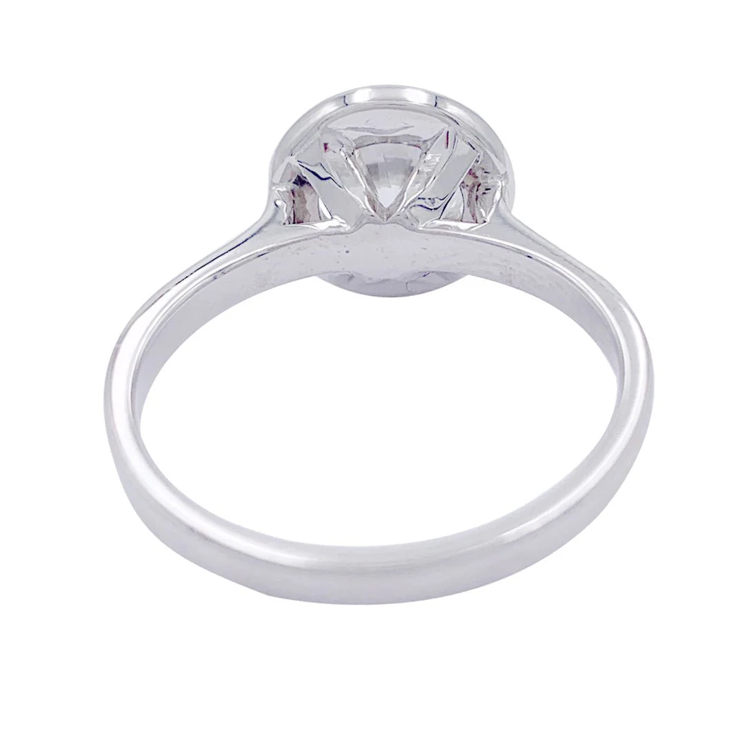 Bague solitaire diamant, or blanc - Image 5