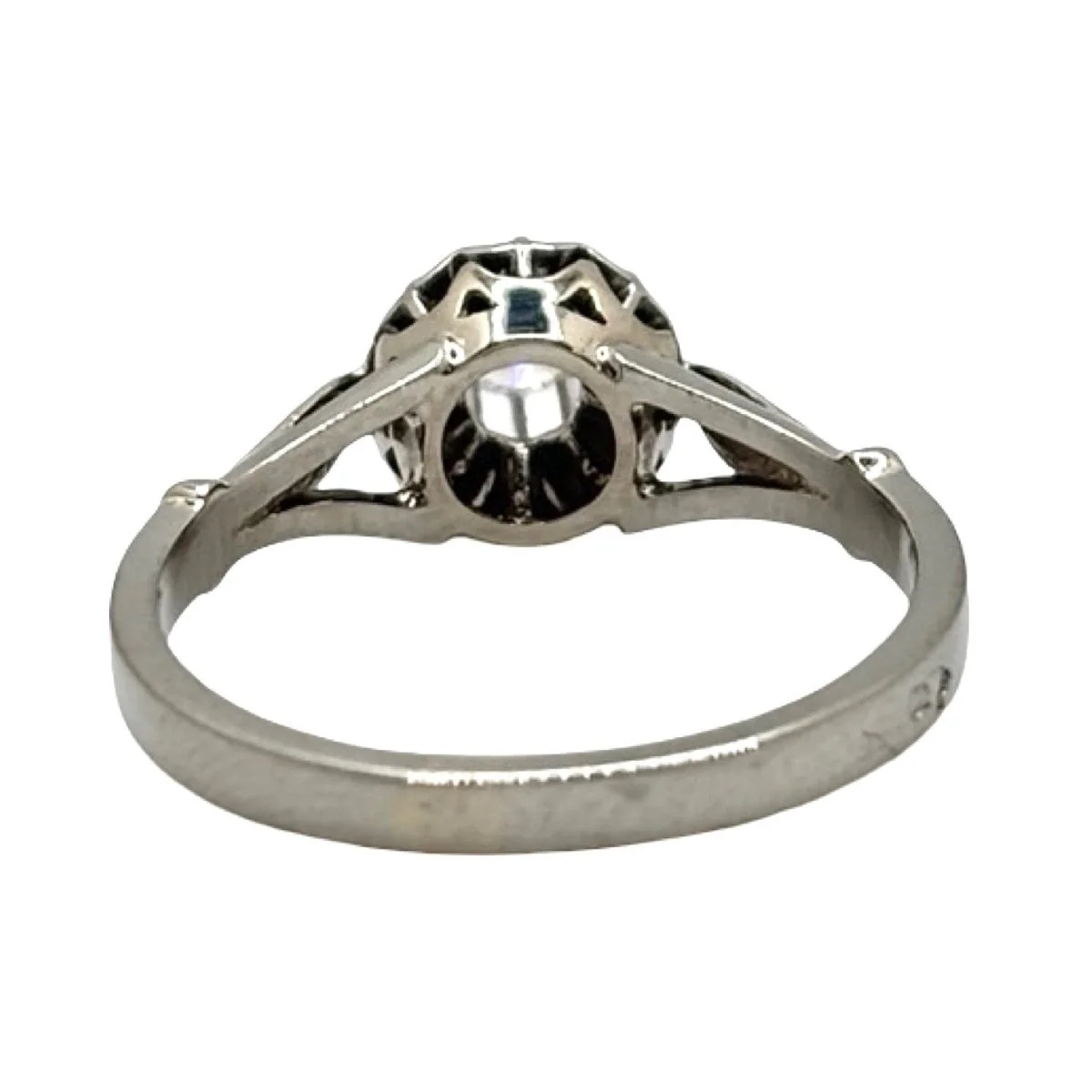 Bague Solitaire en Or blanc 18K et Platine 950 - Image 9