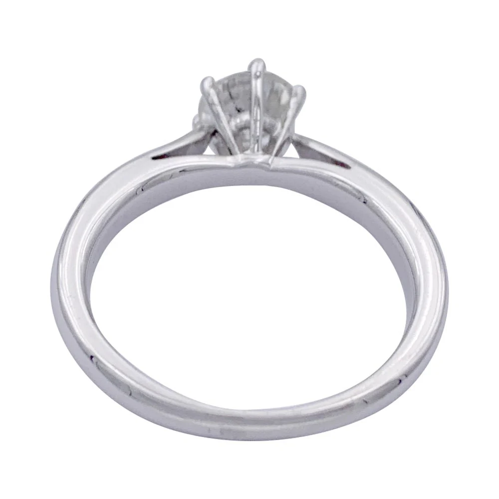 Bague solitaire en or blanc, diamant 0,73 carat - Image 3