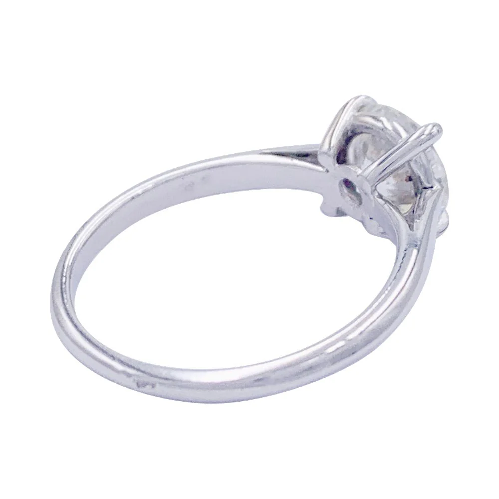 Bague solitaire en or blanc, diamant 1,36 carat - Image 5
